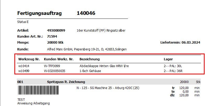 fertigungsauftrag-Werkzeug