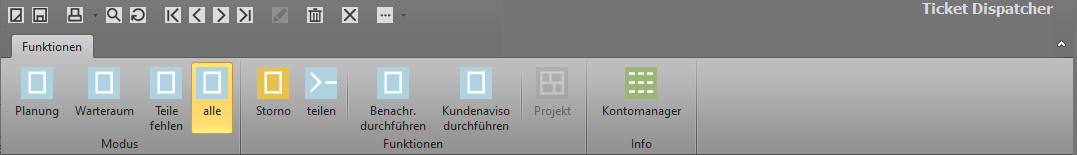 Ticket_Dispatcher_Funktionsleiste